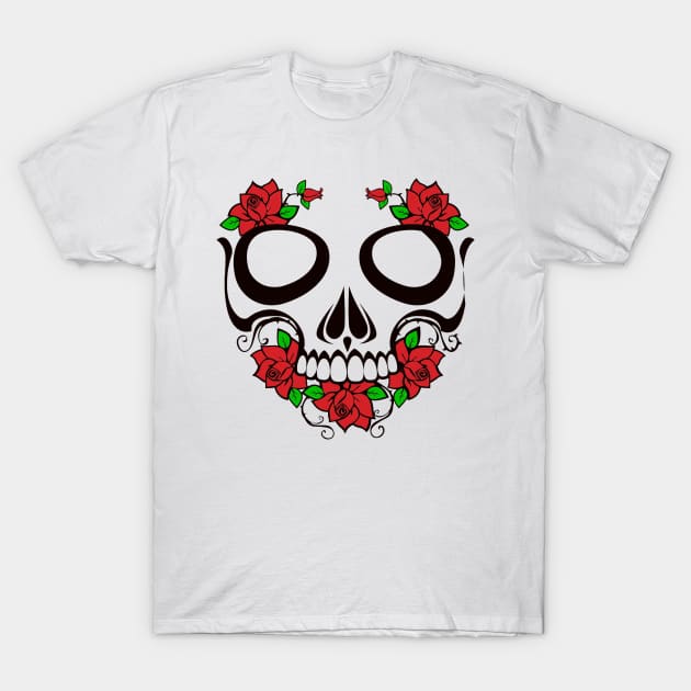 Rose Skull T-Shirt by Scruffies